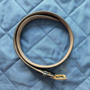 Men black leather belt